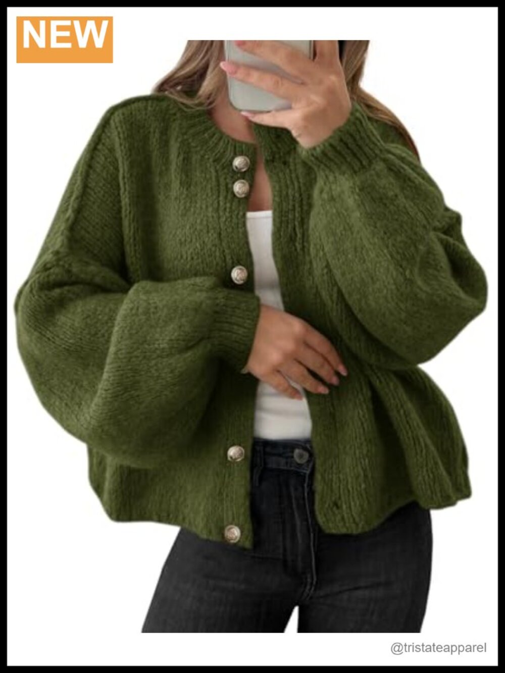 Women's Oversized Chunky Knit Cardigan Long Sleeve Button Up Sweater Coat